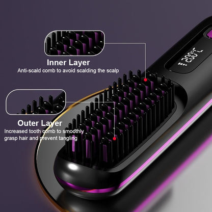 Wireless 2-in-1 Hair Straightening Comb