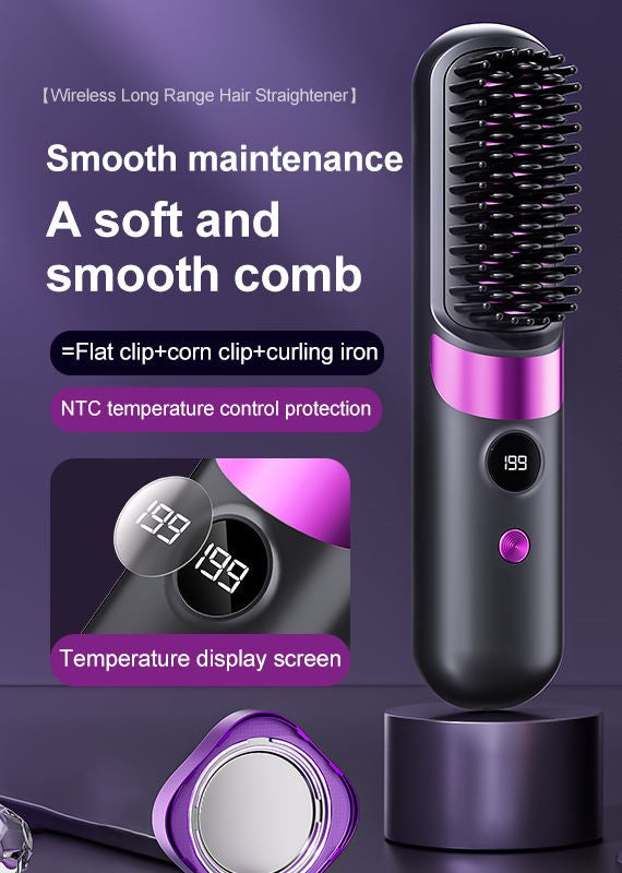 Wireless 2-in-1 Hair Straightening Comb